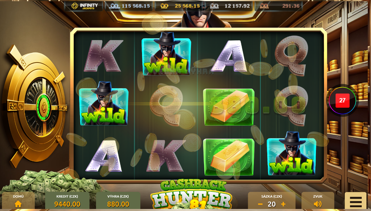 Obrázek - Bankovní lupič značí wild symbol