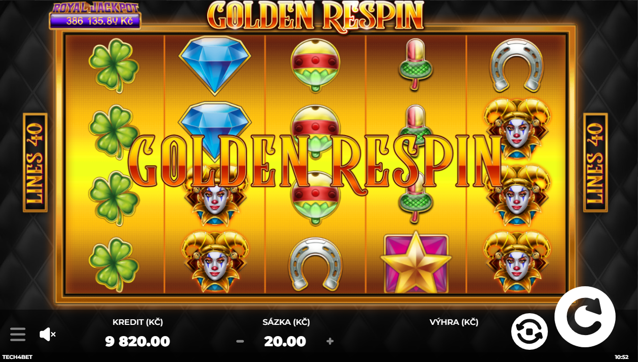 Obrázek - Zlatý žolík rozdává respiny jako po másle