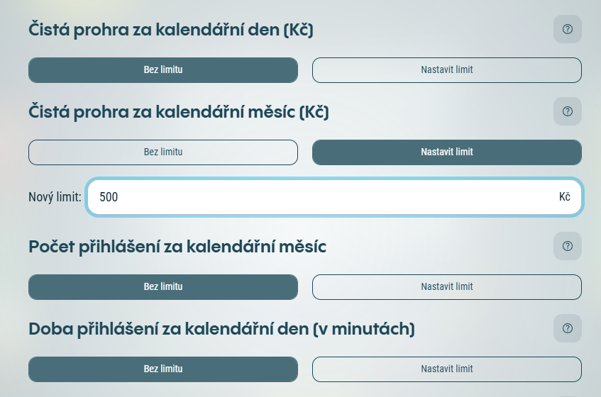 Obrázek - Nastavte si předem herní limity
