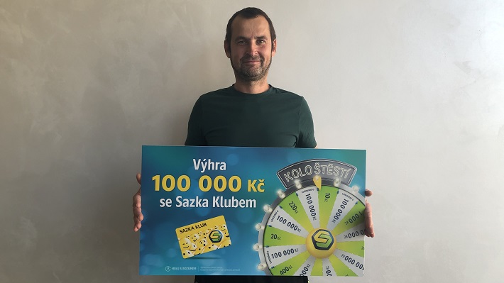 Pan Miroslav si na Kole štěstí vytočil 100 000 Kč! Výhra mu pomůže při stavbě domu