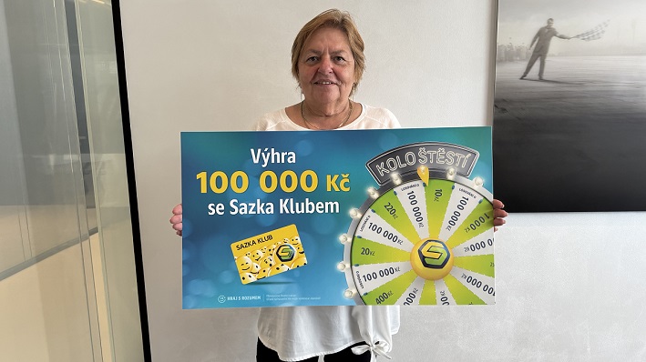Paní Miluše vyhrála už počtvrté! Tentokrát získala 100 000 Kč díky Sazka Klubu