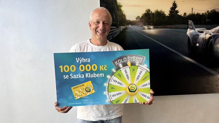 Sportka mu už nadělila přes 280 tisíc. Teď pan Václav vyhrál dalších 100 000 korun díky Sazka Klubu