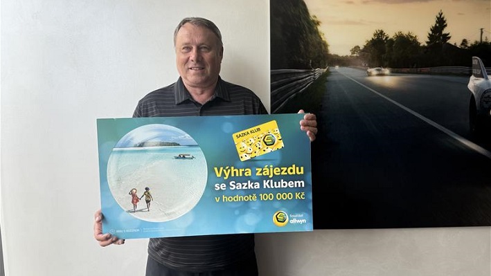 Pan Radomír vyhrál díky Sazka Klubu zájezd za 100 000 Kč. Kartu měl teprve dva měsíce