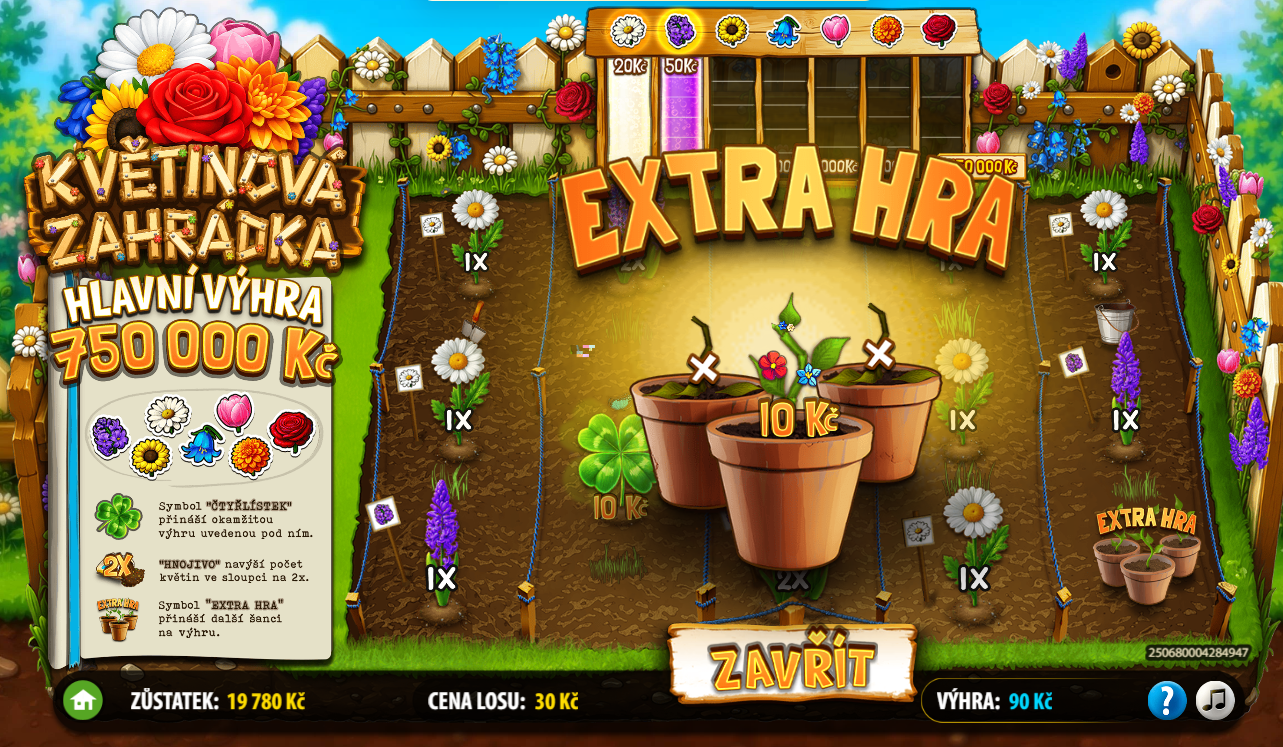 Květinová zahrádka - Extra hra s květináči