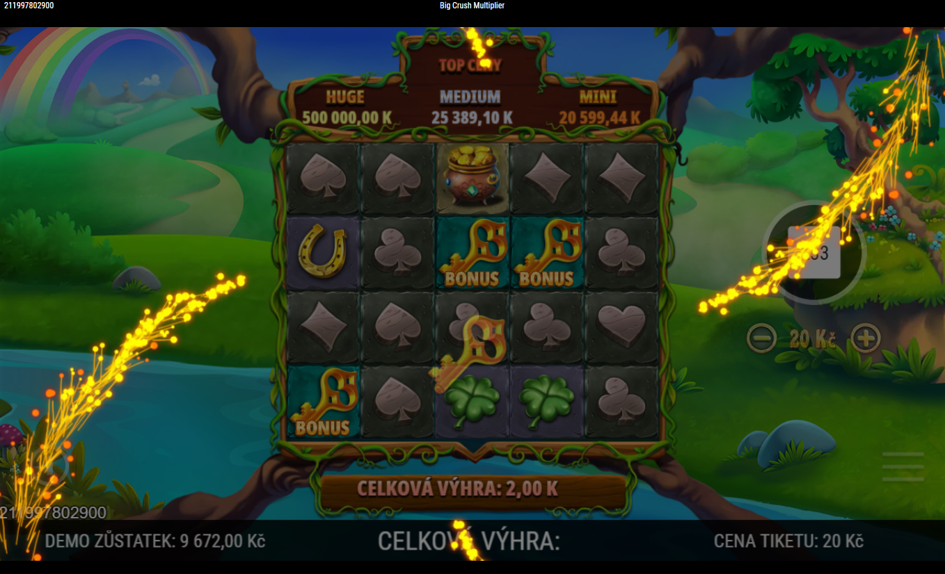 Big Crush Multiplier - 3 klíče odemykají bonusovou hru