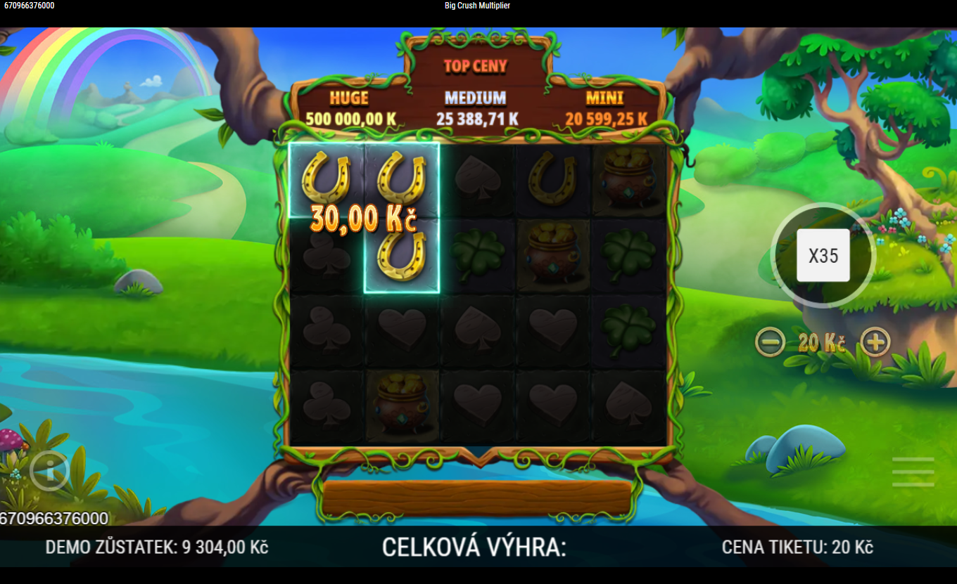 Big Crush Multiplier - Kombinace zlatých podkov