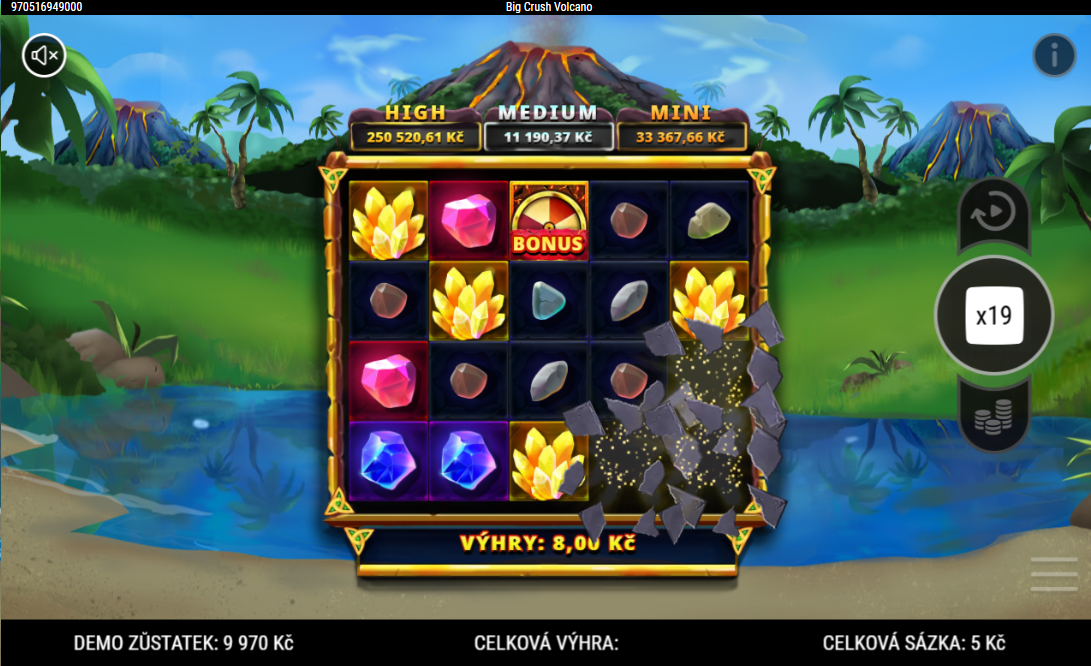 Big Crush Volcano - giga symboly