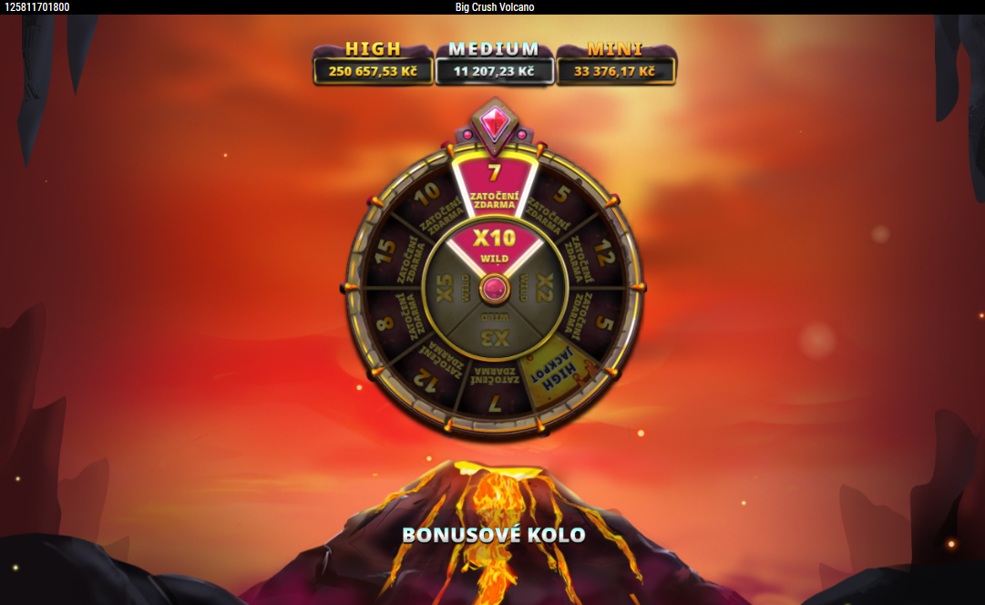 Big Crush Volcano - kolo štěstí