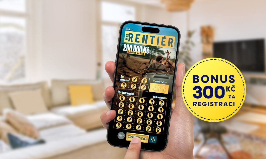Z&iacute;skejtebonus 300 Kčs@online losyRenti&eacute;r