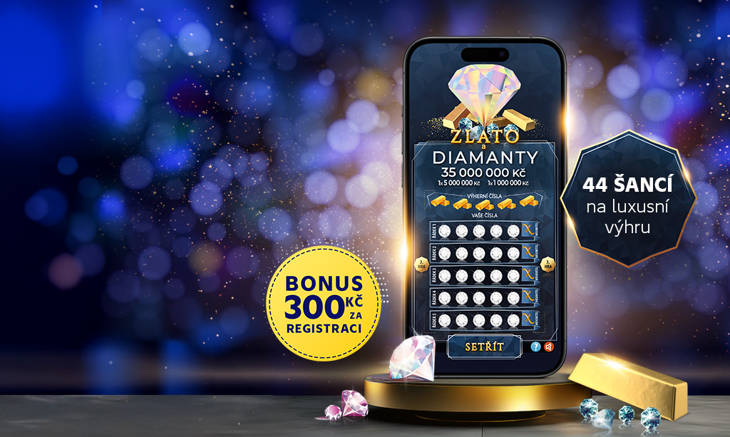 Z&iacute;skejtebonus 300 Kčs@online losyZlato a diamanty