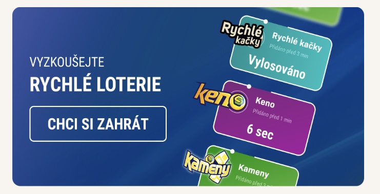 Lobby rychlých loterií najdete i v mobilní aplikaci SAZKA.