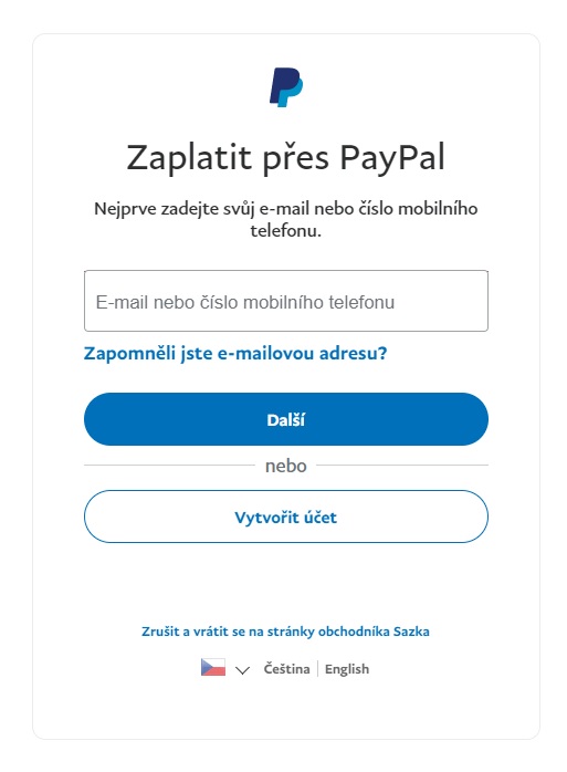 Přihlaste se do svého PayPal účtu. Je nutné, aby byl PayPal účet vedený na vaše jméno.