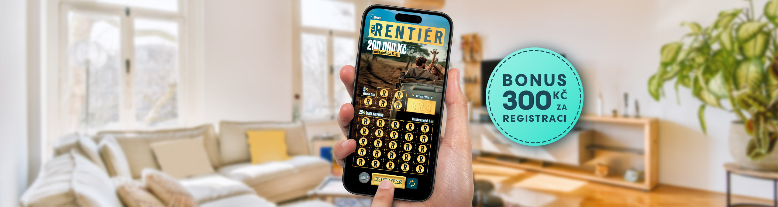 Z&iacute;skejtebonus 300 Kčs@online losy@