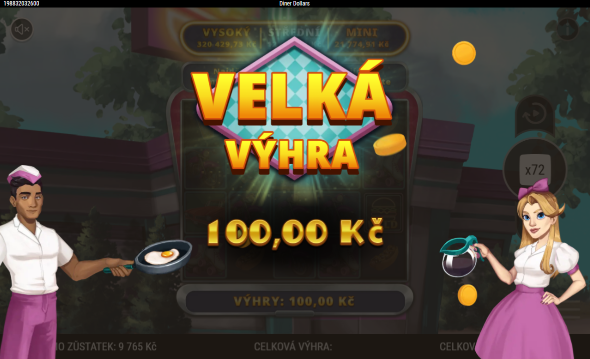 Diner Dollars - velká výhra