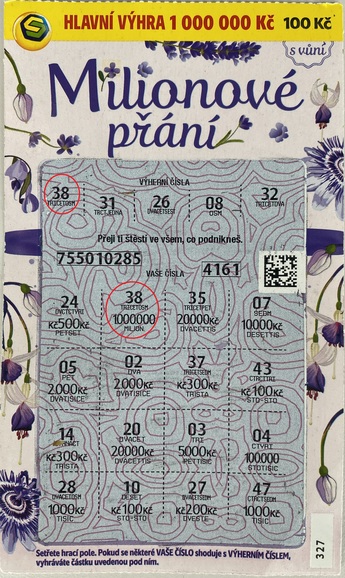Číslo 38 přineslo 1@000@000@Kč!  - výherní los
