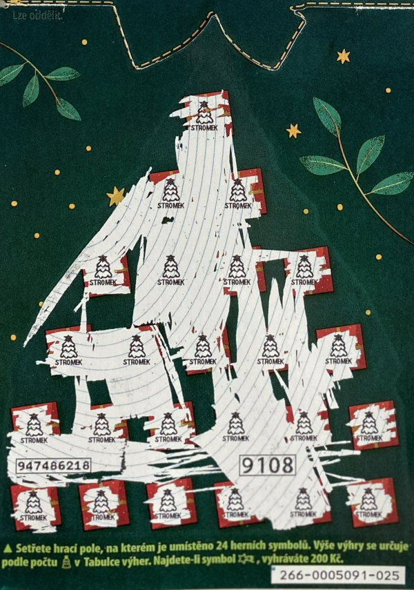 Díky 24 vánočním stromkům milionářem - výherní los