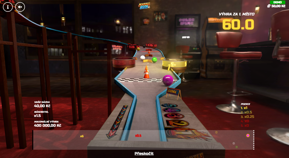 Marble Run - výhra 60 Kč