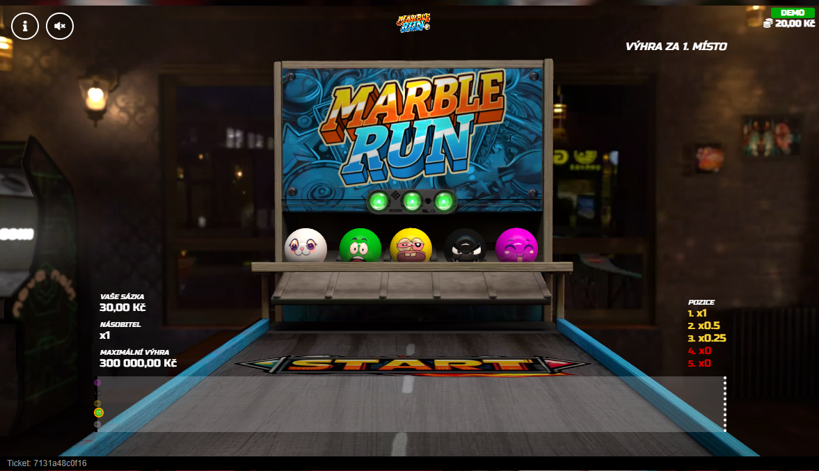 Marble Run - start závodu