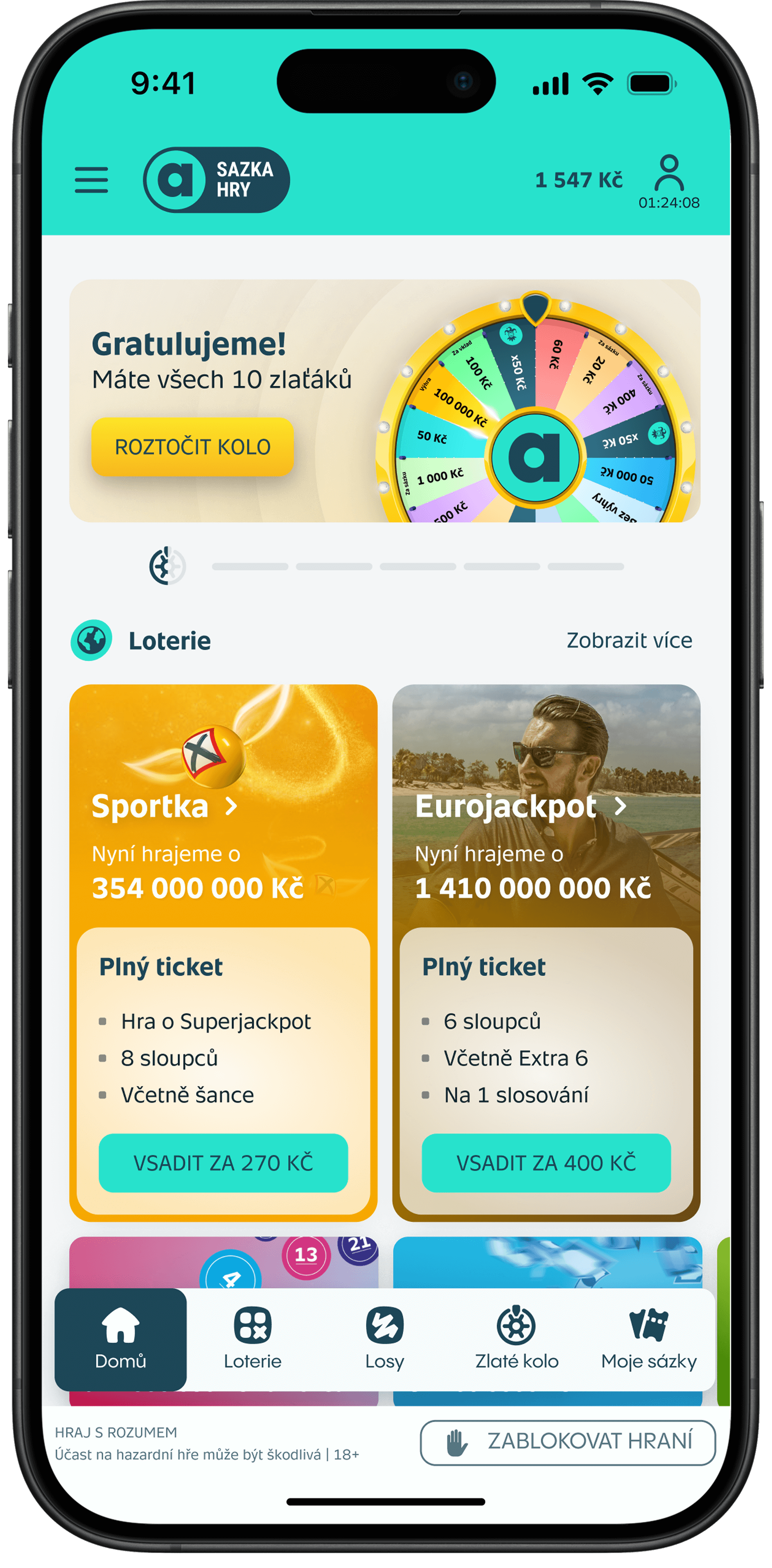 Loterie na jednom místě