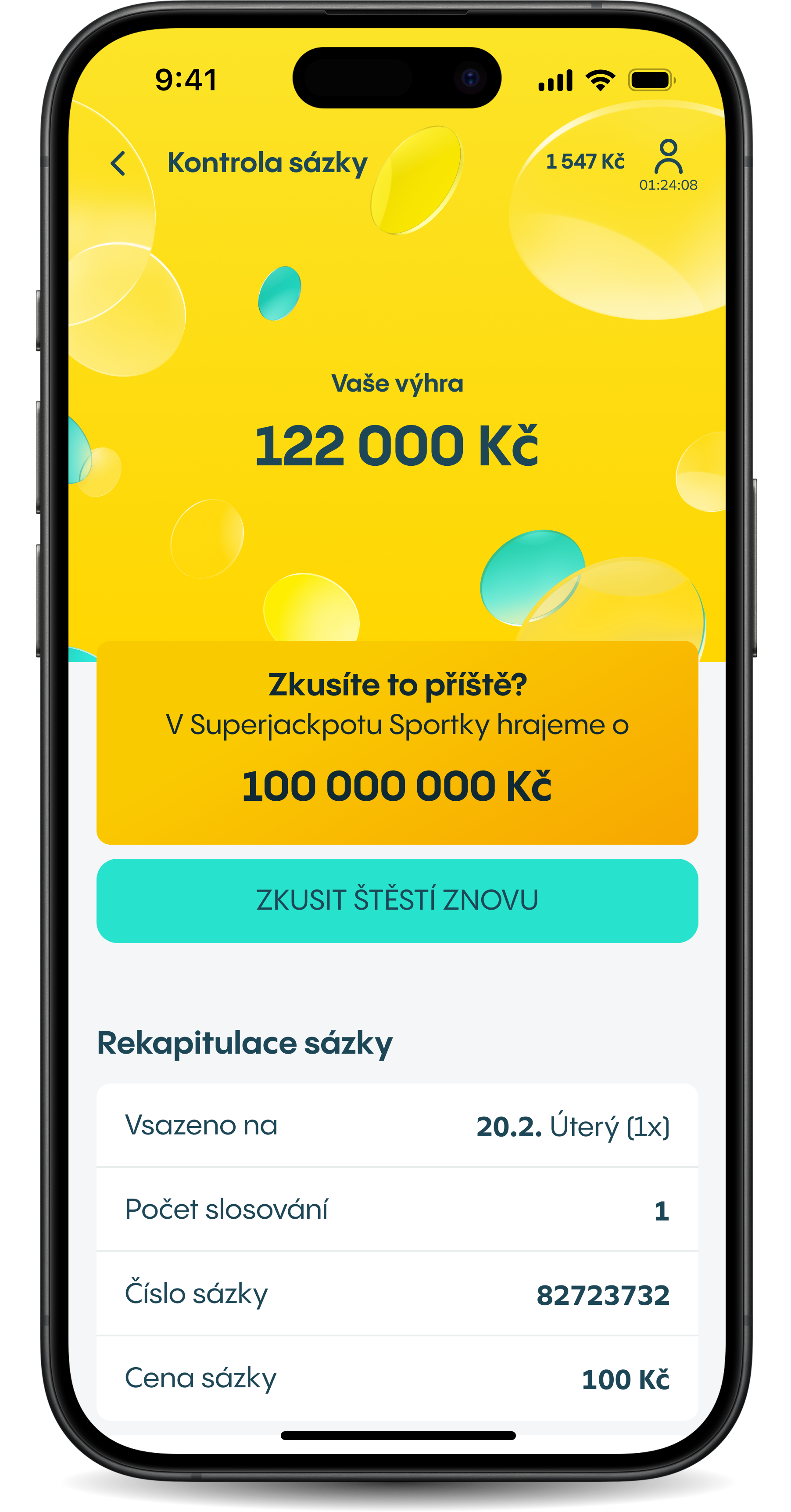 Rychlá a jednoduchá kontrola sázky