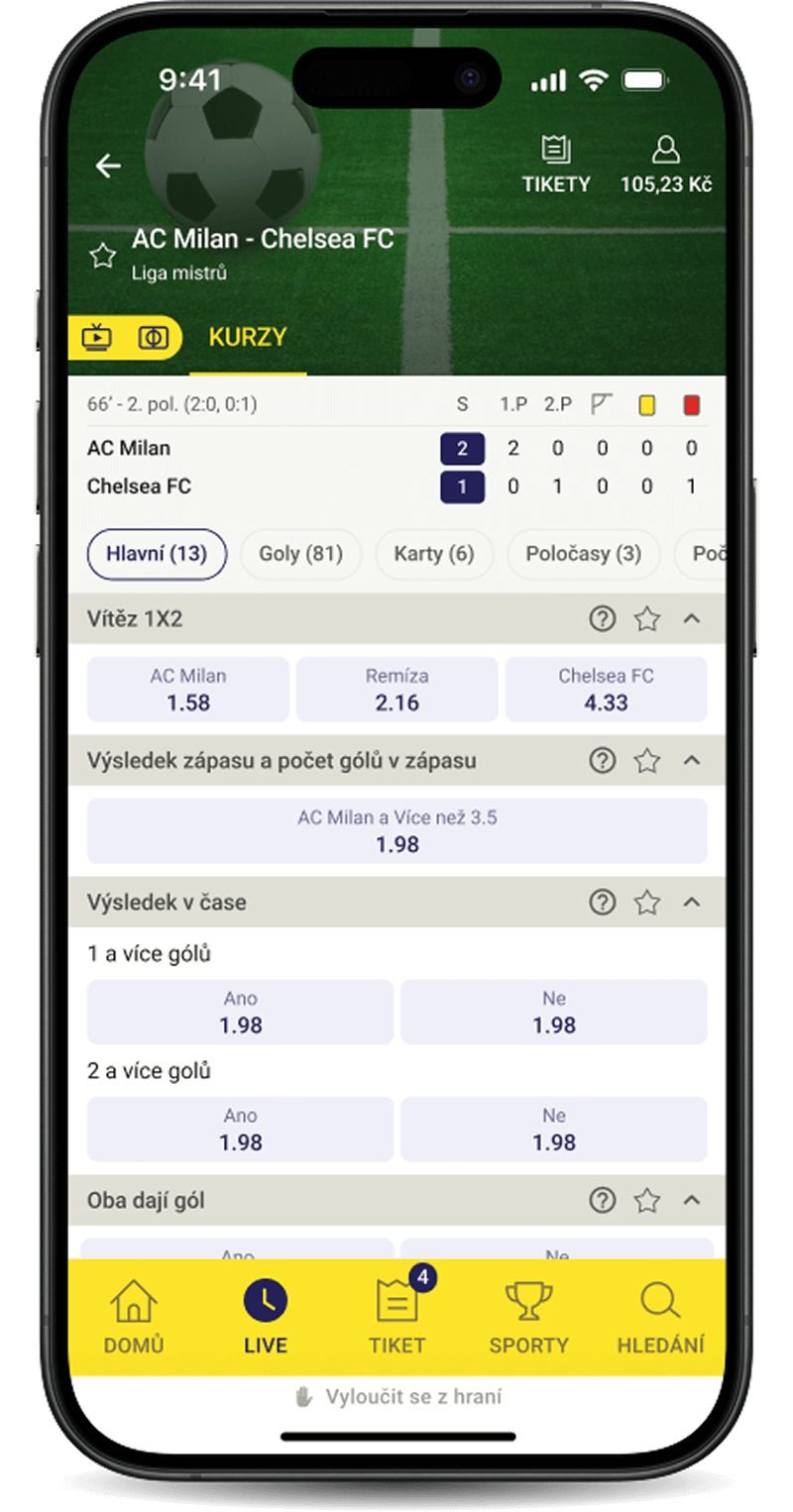 Aktuální sázkové příležitosti každou vteřinu