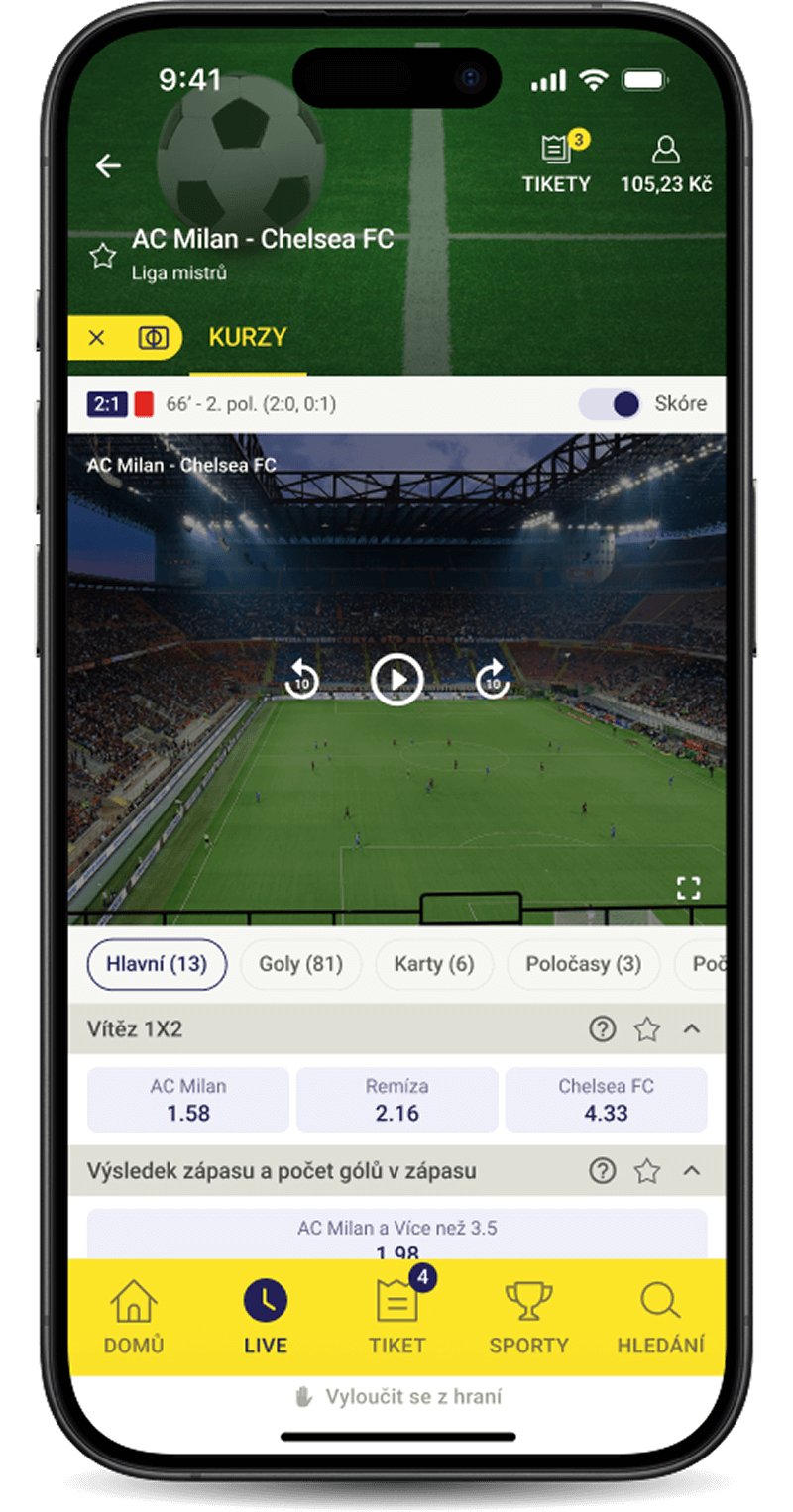 Live Stream vybraných zápasů