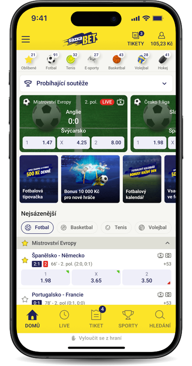 Široká nabídka sázek a sportů