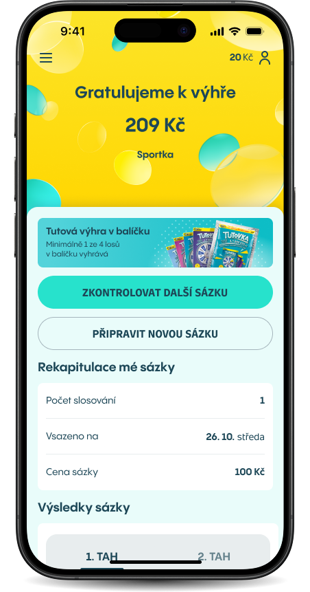 Kontrola výhry kdykoliv