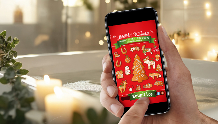 Ve vaně, s mobilem v ruce a najednou milion. Adventn&iacute; kalend&aacute;ř změnil jeho pl&aacute;ny