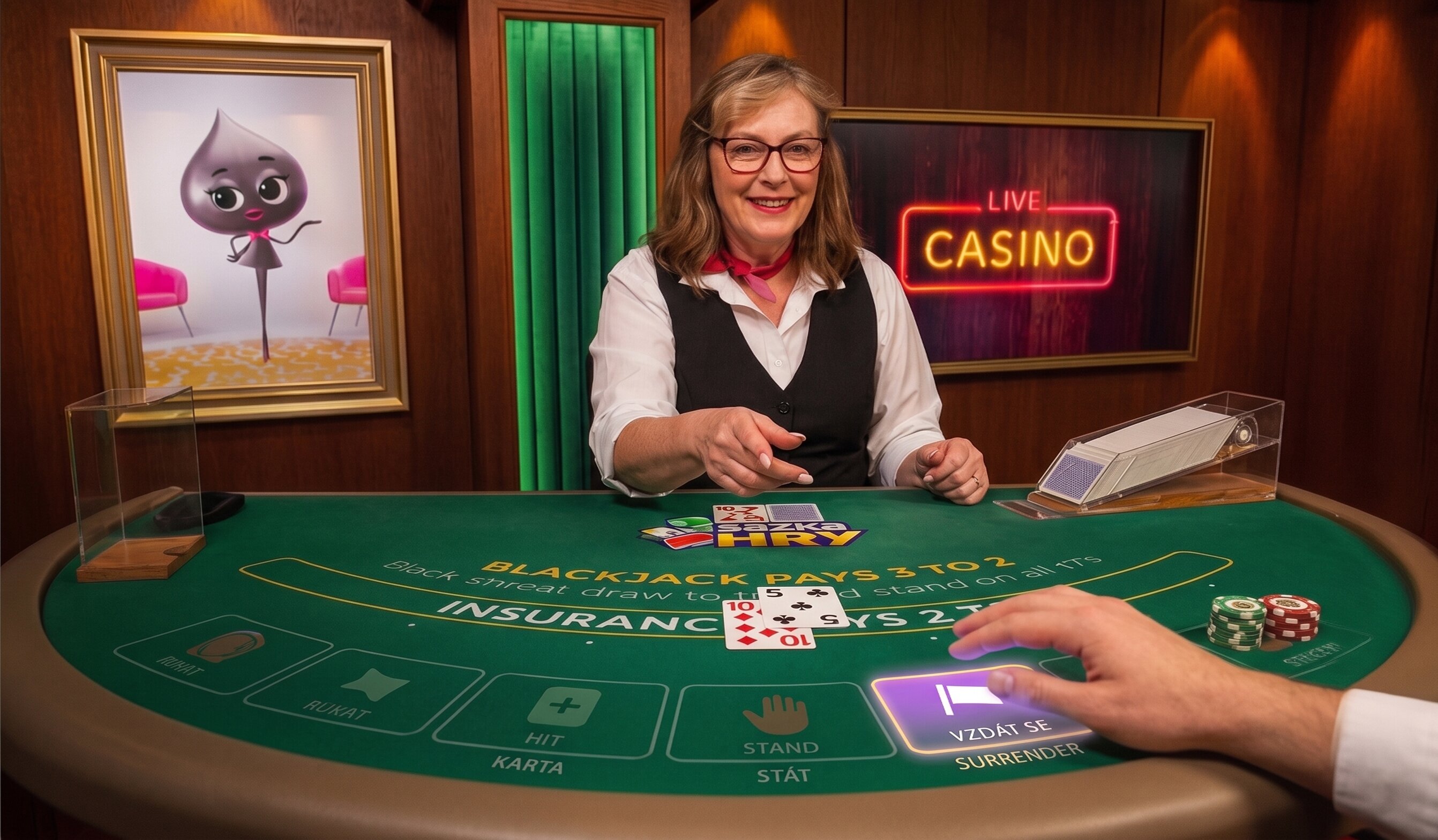 Co je a jak hrát v blackjacku funkci Surrender
@ - obrázek
