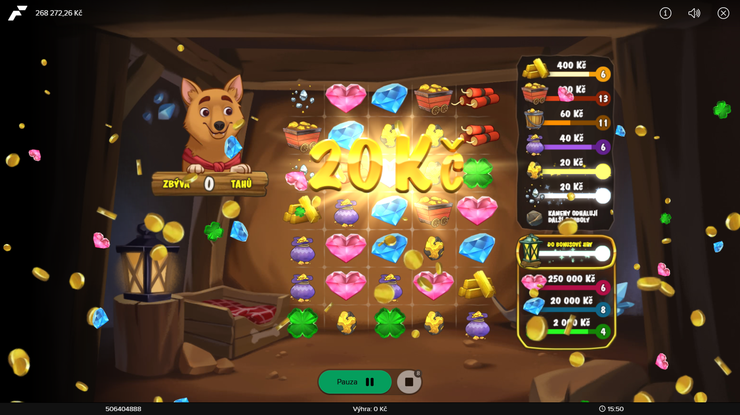 Bonusová hra - výhra
