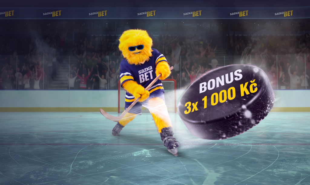 Hokejov&yacute; bonus @3x 1 000 Kč@