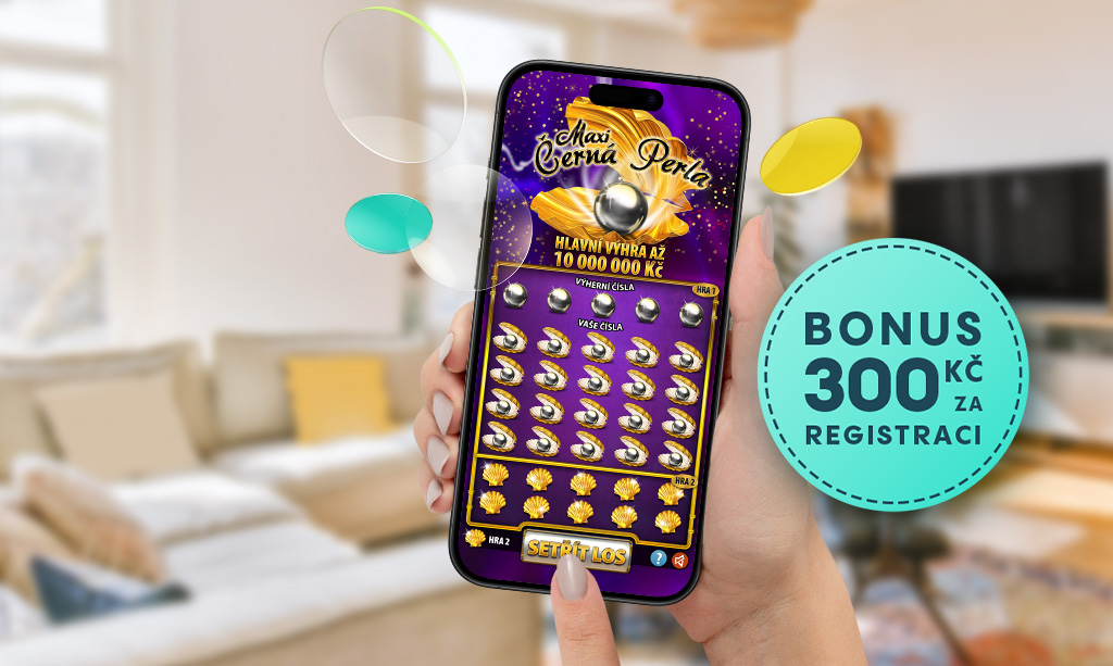 Z&iacute;skejte bonus 300 Kčs@online losyČern&aacute; perla
