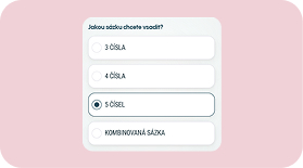 Jednoduchá sázka na 3, 4 nebo 5 čísel