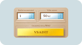 Počet slosování a výše sázky