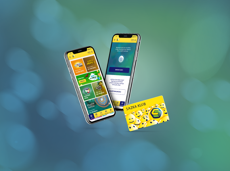 Sazka karta v mobilní aplikaci SAZKA