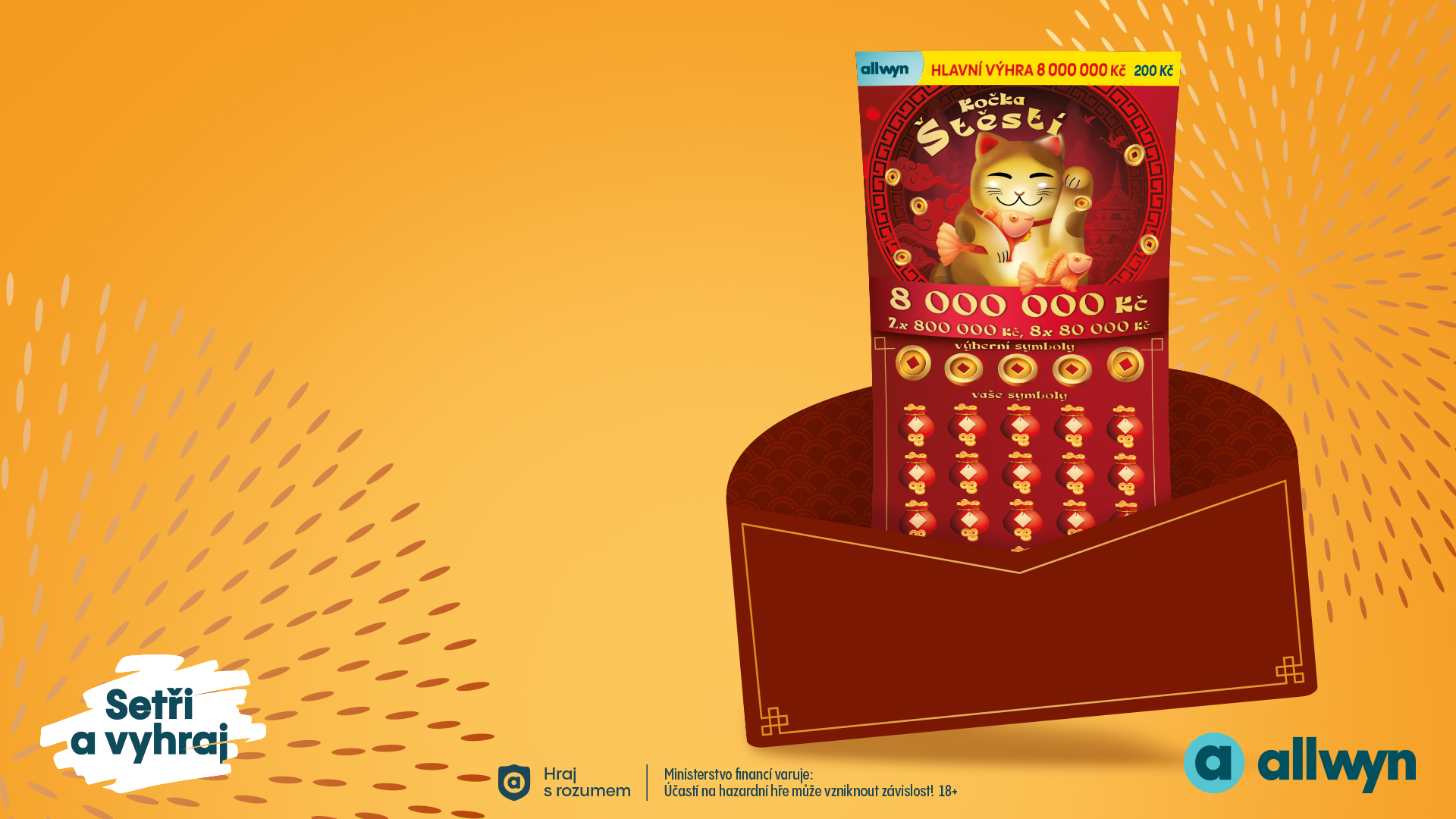 Allwyn uvádí stírací los Kočka štěstí inspirovaný lunárním novým rokem