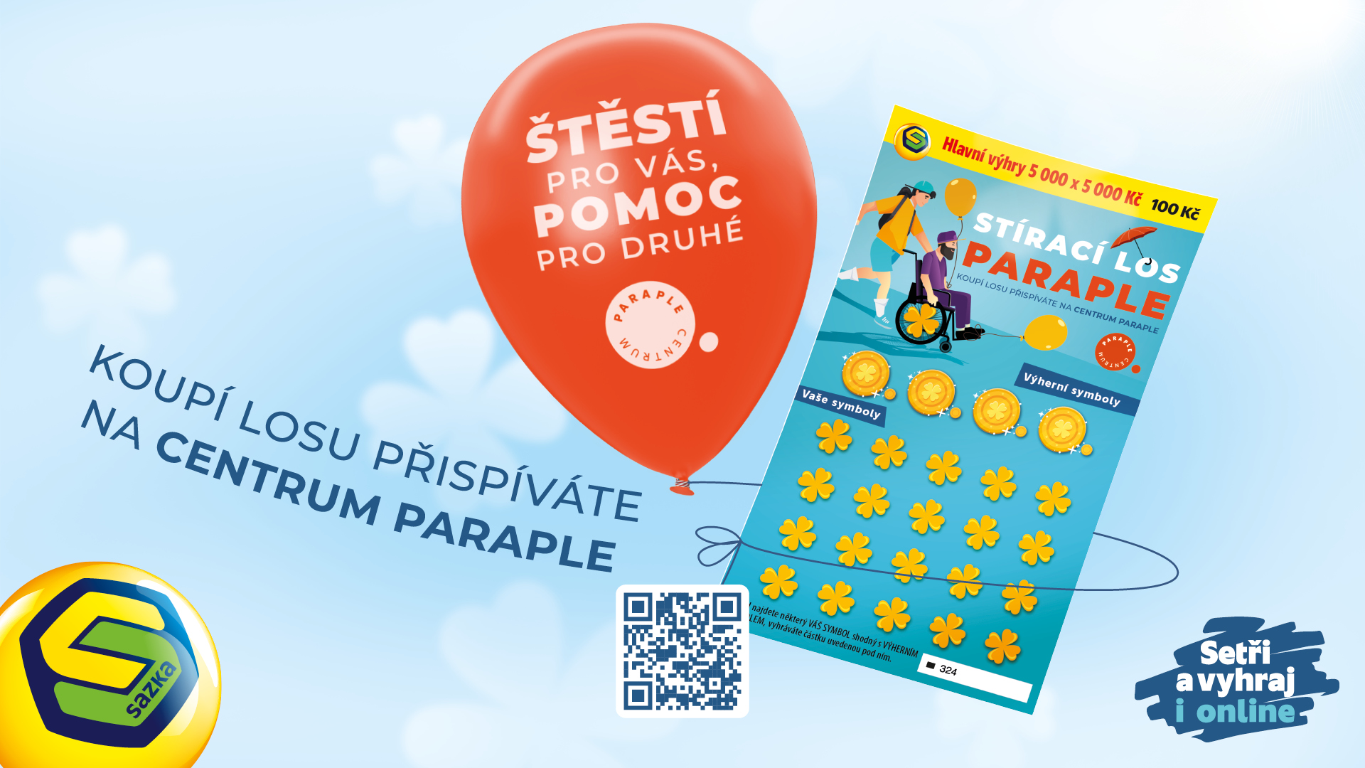 Sazka předává Centru Paraple další část výtěžku z charitativního losu
